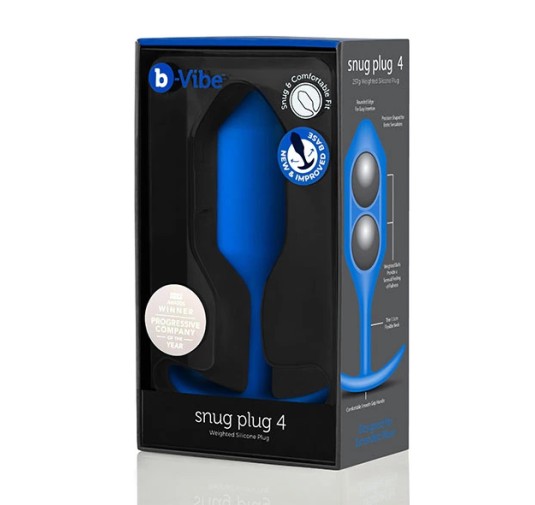 Plug analny - B-Vibe Snug Plug 4 Navy